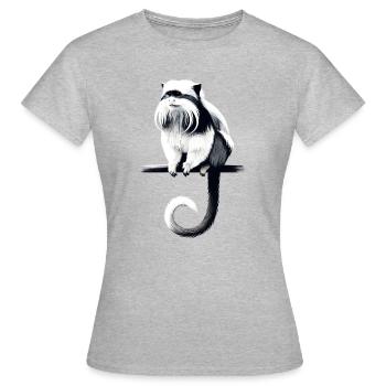 Tamarin empereur - T-shirt Femme - gris chiné - Devant - AI Model Female 172 dark (172cm)