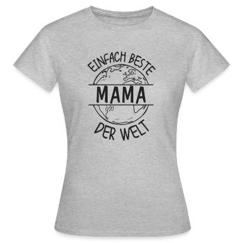Beste Mama, Super Mama, Beste Mama der Welt - Frauen T-Shirt - Grau meliert - Vorne - AI Model Female 172 dark (172cm)