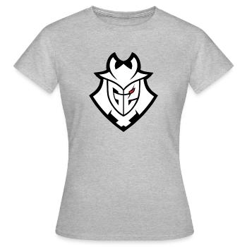 G2 Esports Logo Noir Lignes - T-shirt Femme - gris chiné - Devant - AI Model Female 172 dark (172cm)