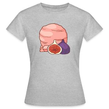 Feigenfrucht Eis Speiseeis Eiskrem Eiscreme - Frauen T-Shirt - Grau meliert - Vorne - AI Model Female 172 dark (172cm)