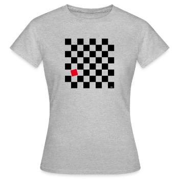 SKA ROT - Frauen T-Shirt - Grau meliert - Vorne - AI Model Female 172 dark (172cm)