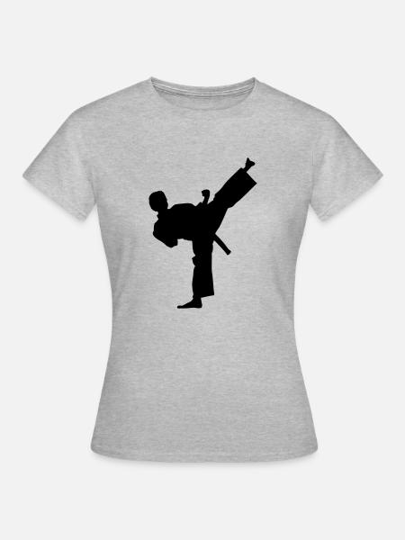 karate - Frauen T-Shirt - Grau meliert