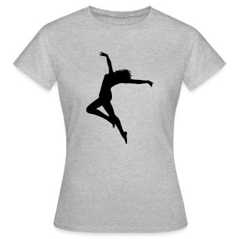 Tänzerin - Frauen T-Shirt - Grau meliert - Vorne - AI Model Female 172 dark (172cm)