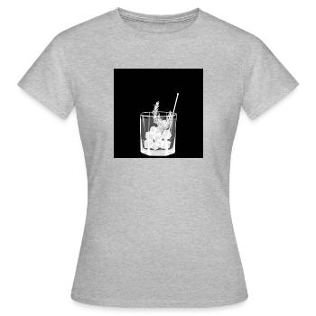 Petit verre Gin and Tonic - Design - boisson d'été - T-shirt Femme - gris chiné - Devant - AI Model Female 172 dark (172cm)