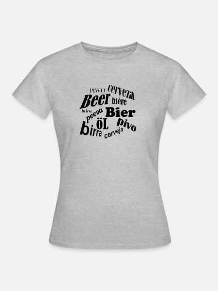 beer - Frauen T-Shirt - Grau meliert