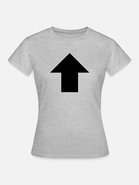arrow full up - Frauen T-Shirt - Grau meliert