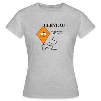 CERVEAU LENT - T-shirt Femme - gris chiné - Devant - AI Model Female 172 dark (172cm)