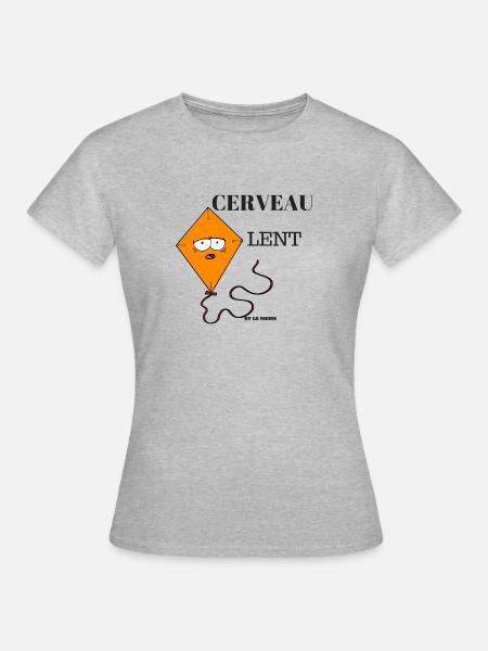 CERVEAU LENT - T-shirt Femme - gris chiné