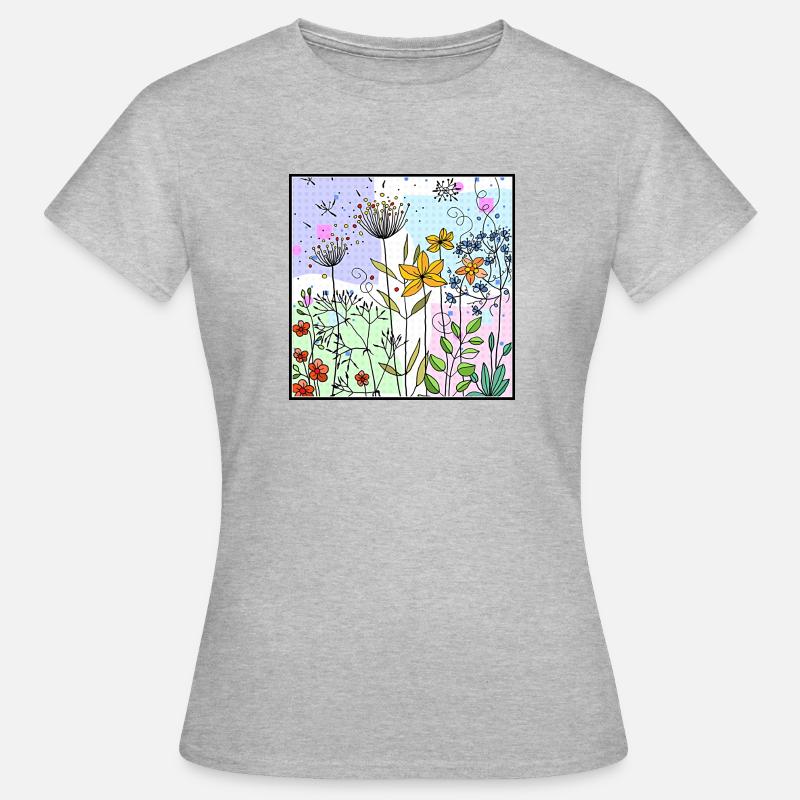 flowers - Women's T-Shirt - heather grey