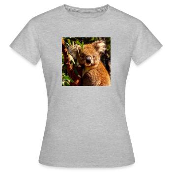 koala - T-shirt Femme - gris chiné - Devant - AI Model Female 172 dark (172cm)