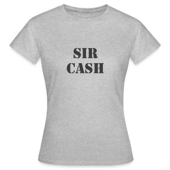 Sir Cash Bargeld Doller Euro Money - Frauen T-Shirt - Grau meliert - Vorne - AI Model Female 172 dark (172cm)