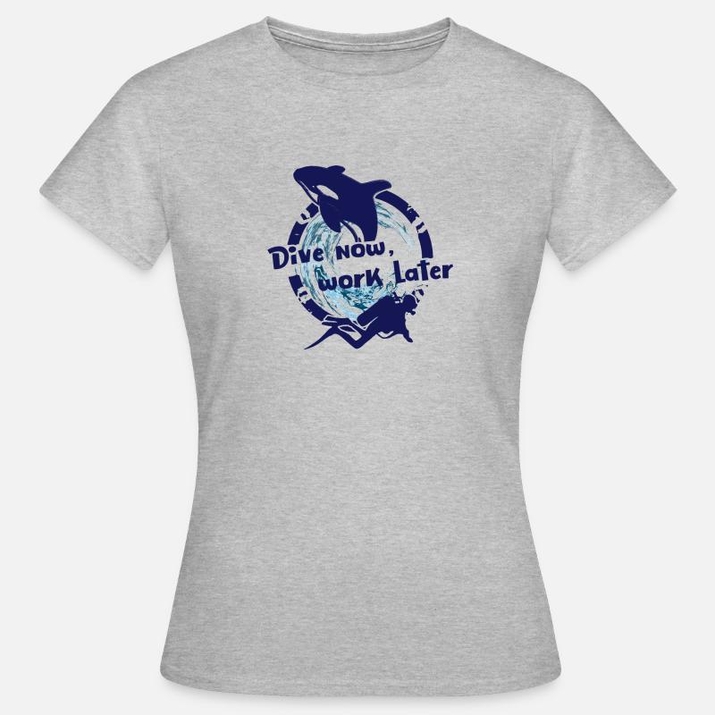 Dive Now - Women's T-Shirt - heather grey