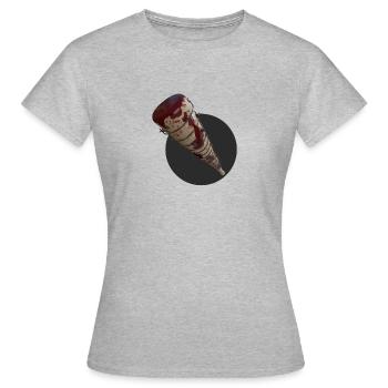 Baseballschläger mit Stacheldraht - Frauen T-Shirt - Grau meliert - Vorne - AI Model Female 172 dark (172cm)