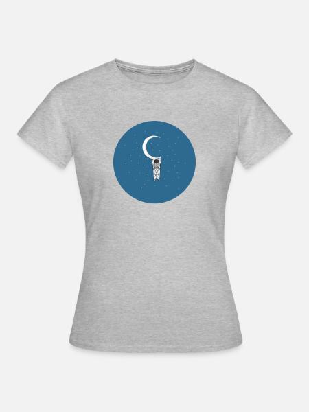 Astronaut - Frauen T-Shirt - Grau meliert