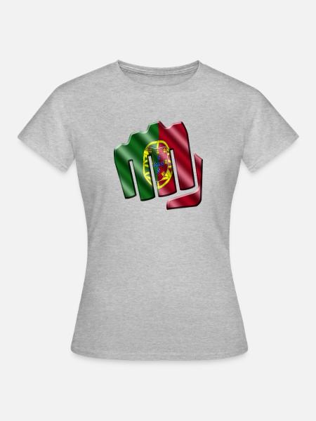 Portugal - Frauen T-Shirt - Grau meliert
