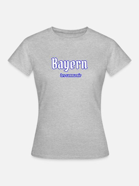 Bayern - des samma mir - Frauen T-Shirt - Grau meliert