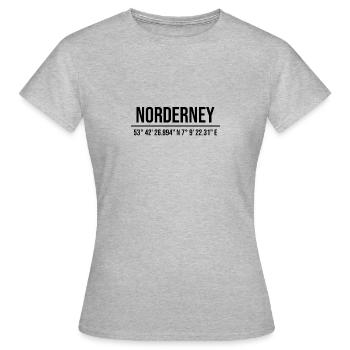 Norderney - Frauen T-Shirt - Grau meliert - Vorne - AI Model Female 172 dark (172cm)