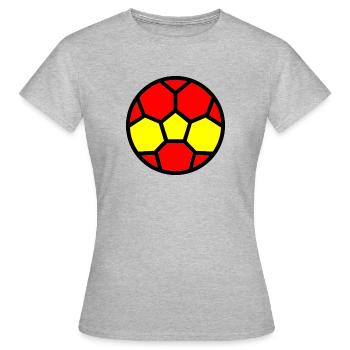  Drapeau Espagne Coupe du monde - T-shirt Femme - gris chiné - Devant - AI Model Female 172 dark (172cm)
