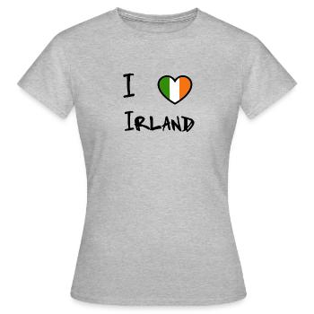 Irlande - T-shirt Femme - gris chiné - Devant - AI Model Female 172 dark (172cm)