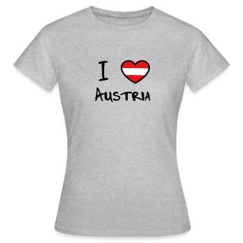 Autriche - T-shirt Femme - gris chiné - Devant - AI Model Female 172 dark (172cm)