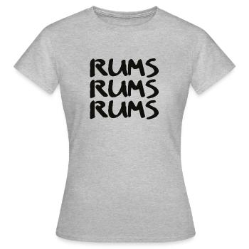Rums Rums Rums - Women's T-Shirt - heather grey - Front - AI Model Female 172 dark (172cm)