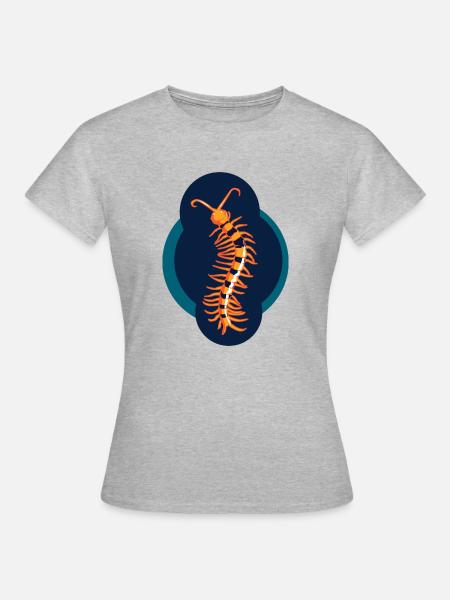 giftiger Skolopender Krabbeltier Insekt - Frauen T-Shirt - Grau meliert