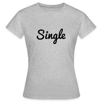 single - Women's T-Shirt - heather grey - Front - AI Model Female 172 dark (172cm)
