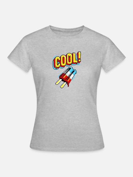 JR Cool - Frauen T-Shirt - Grau meliert