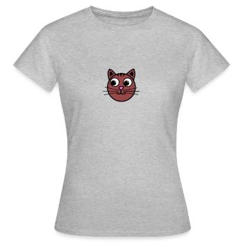 Brown cat - Women's T-Shirt - heather grey - Front - AI Model Female 172 dark (172cm)