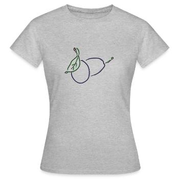 plum - Women's T-Shirt - heather grey - Front - AI Model Female 172 dark (172cm)