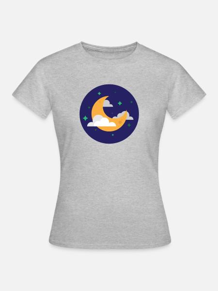 Mond - Frauen T-Shirt - Grau meliert