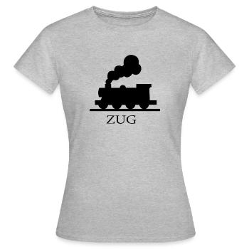 Zug - Frauen T-Shirt - Grau meliert - Vorne - AI Model Female 172 dark (172cm)