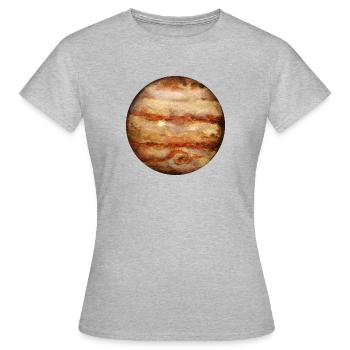 Jupiter - Frauen T-Shirt - Grau meliert - Vorne - AI Model Female 172 dark (172cm)