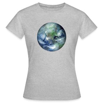 Planète Terre - T-shirt Femme - gris chiné - Devant - AI Model Female 172 dark (172cm)