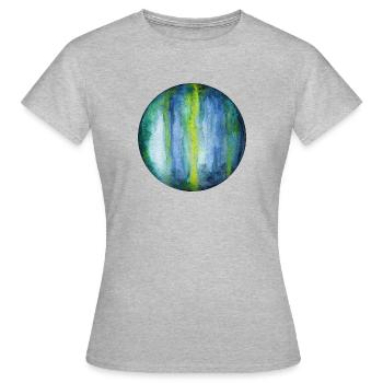 Uranus - Frauen T-Shirt - Grau meliert - Vorne - AI Model Female 172 dark (172cm)