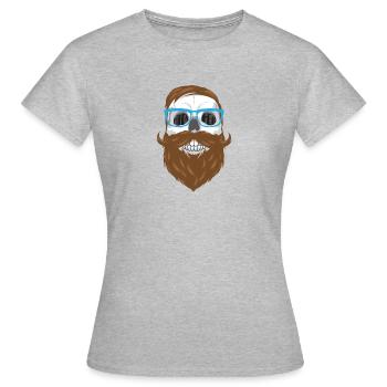 Visage de hipster - T-shirt Femme - gris chiné - Devant - AI Model Female 172 dark (172cm)