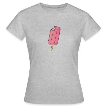 Eis am Stiel - Frauen T-Shirt - Grau meliert - Vorne - AI Model Female 172 dark (172cm)