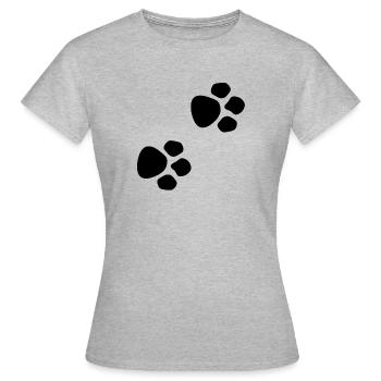 Tatzen - Frauen T-Shirt - Grau meliert - Vorne - AI Model Female 172 dark (172cm)