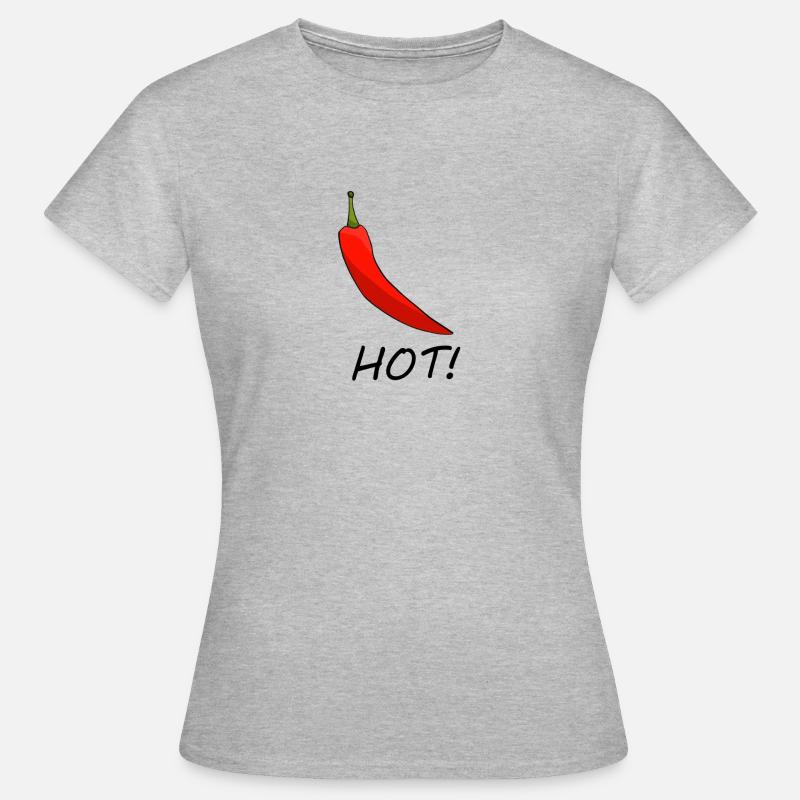 Hot chilli spicy gift idea gift - Women's T-Shirt - heather grey