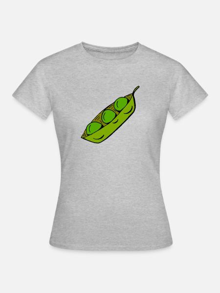 Erbsen - Frauen T-Shirt - Grau meliert