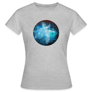 Sternzeichen Wassermann - Frauen T-Shirt - Grau meliert - Vorne - AI Model Female 172 dark (172cm)