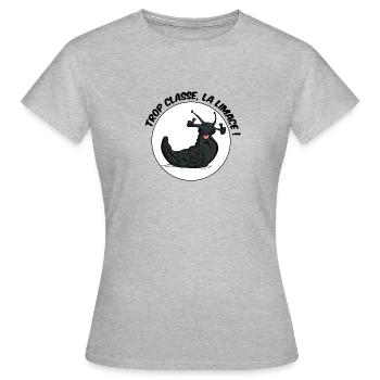 Too classy, the slug! - Women's T-Shirt - heather grey - Front - AI Model Female 172 dark (172cm)