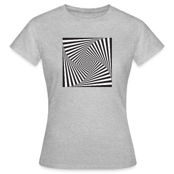 illusion d'optique - T-shirt Femme - gris chiné - Devant - AI Model Female 172 dark (172cm)
