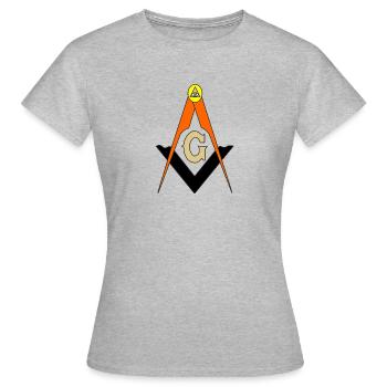 Freimaurer-Kompass - Frauen T-Shirt - Grau meliert - Vorne - AI Model Female 172 dark (172cm)