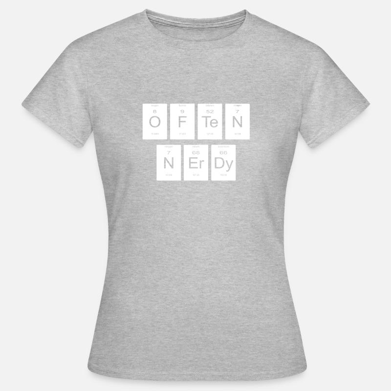 Periodic Table Gift Nerd - Women's T-Shirt - heather grey