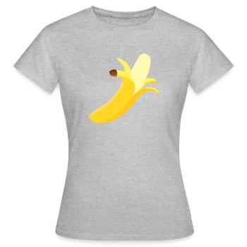 banane - T-shirt Femme - gris chiné - Devant - AI Model Female 172 dark (172cm)