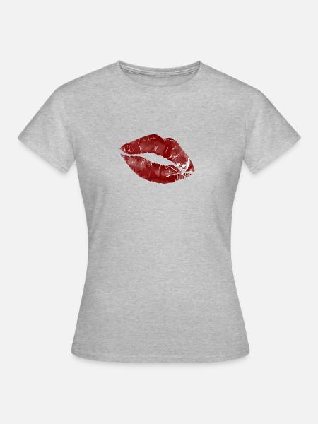 Tödliche Küsse - Frauen T-Shirt - Grau meliert