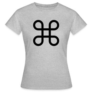 looped square - Women's T-Shirt - heather grey - Front - AI Model Female 172 dark (172cm)