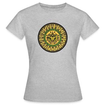 calendrier maya - T-shirt Femme - gris chiné - Devant - AI Model Female 172 dark (172cm)