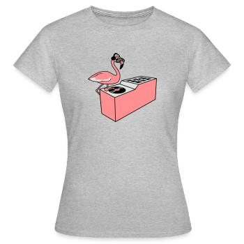 mixeur vinyle raccrocher dj fête alors fêter - T-shirt Femme - gris chiné - Devant - AI Model Female 172 dark (172cm)